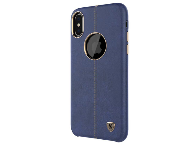 Чехол Nillkin Englon Leather Cover для Apple iPhone X (синий, кожаный)