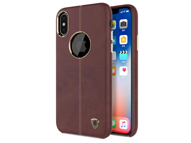 Чехол Nillkin Englon Leather Cover для Apple iPhone X (коричневый, кожаный)