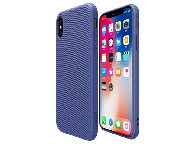 Чехол Nillkin Eton case для Apple iPhone X (синий, пластиковый)