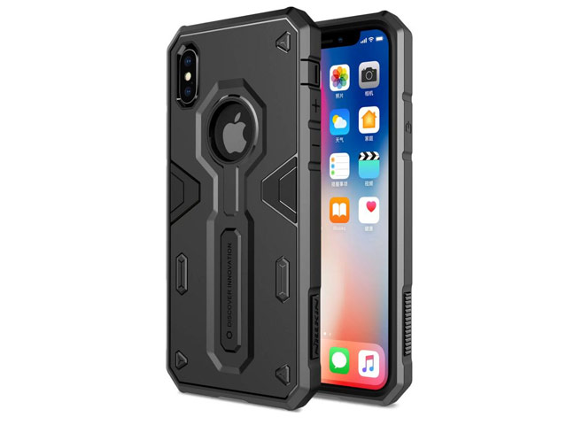 Чехол Nillkin Defender 2 case для Apple iPhone X (черный, усиленный)