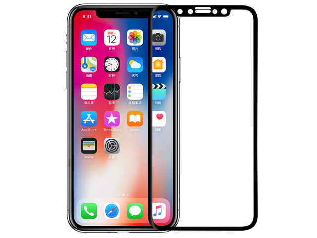 Защитная пленка Nillkin 3D CP+ MAX Glass Protector для Apple iPhone X (стеклянная, черная)