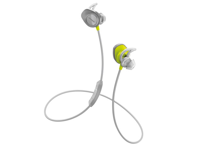 Наушники Bose SoundSport Wireless универсальные (беспроводные, белые/желтые, микрофон)