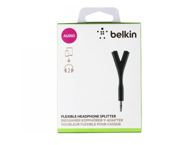 Сплиттер Belkin Headphone Splitter (черный, разъемы 3.5 мм)