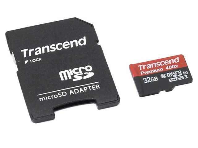 Флеш-карта Transcend microSDHC (32Gb, microSD, Class 10 U1, SD-адаптер)