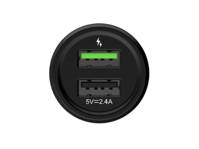 Зарядное устройство Devia Quick Charge универсальное (автомобильное, 3A, QC 3.0, 2xUSB, черное)