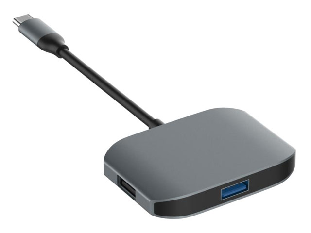 USB-хаб Comma Clian HDMI Adapter универсальный (USB Type C, 2xUSB, USB 3.0, HDMI, темно-серый)