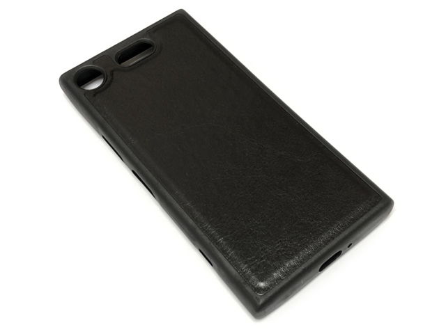 Чехол Yotrix SnapCase для Sony Xperia XZ1 compact (черный, кожаный)