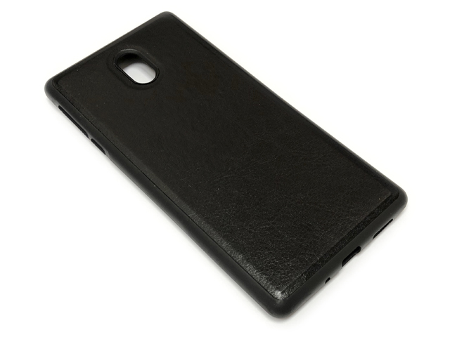 Чехол Yotrix SnapCase для Nokia 3 (черный, кожаный)