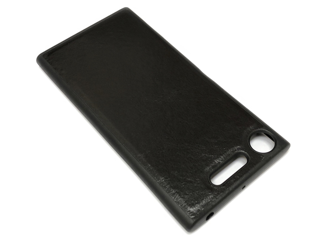 Чехол Yotrix SnapCase для Sony Xperia XZ1 (черный, кожаный)