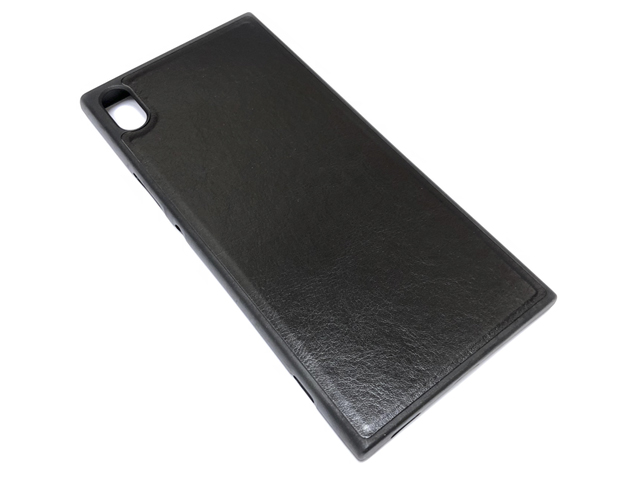 Чехол Yotrix SnapCase для Sony Xperia XA1 ultra (черный, кожаный)