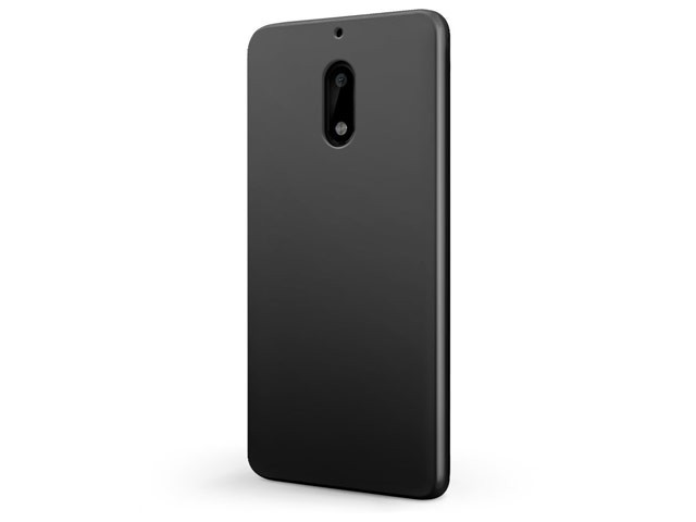Чехол Yotrix LiquidSilicone для Nokia 6 (черный, гелевый)