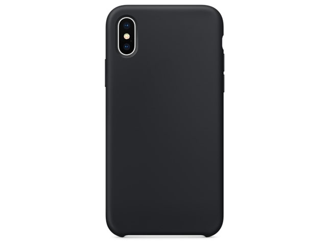 Чехол Yotrix LiquidSilicone для Apple iPhone X (черный, гелевый)