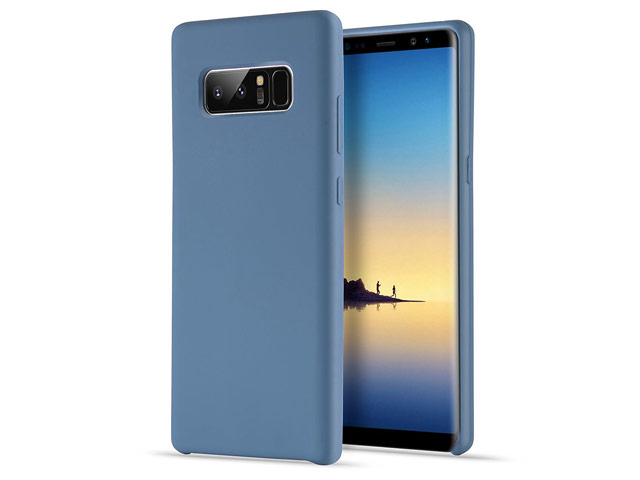 Чехол Yotrix LiquidSilicone для Samsung Galaxy Note 8 (синий, гелевый)