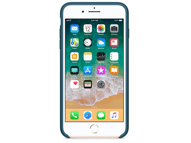 Чехол Yotrix LiquidSilicone для Apple iPhone 8 plus (синий, гелевый)