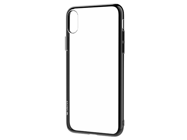 Чехол Devia Glitter Soft case для Apple iPhone X (черный, гелевый)
