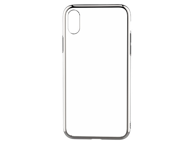 Чехол Devia Glitter Soft case для Apple iPhone X (серебристый, гелевый)