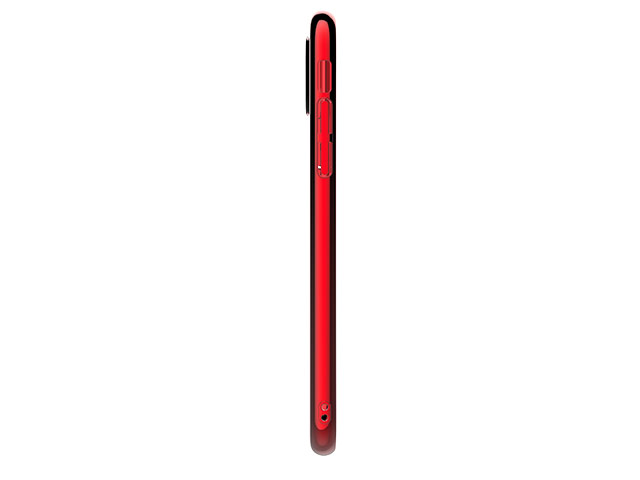 Чехол Devia Glitter Soft case для Apple iPhone X (красный, гелевый)