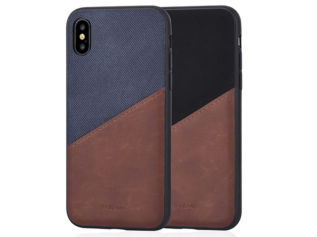 Чехол Devia iWallet case для Apple iPhone X (черный, кожаный)