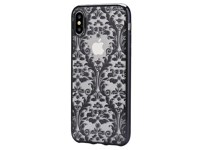 Чехол Devia Crystal Baroque для Apple iPhone X (Gun Black, гелевый)