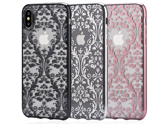 Чехол Devia Crystal Baroque для Apple iPhone X (Gun Black, гелевый)