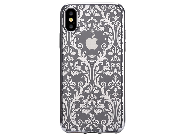 Чехол Devia Crystal Baroque для Apple iPhone X (Silvery, гелевый)