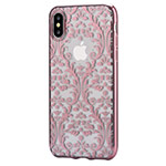 Чехол Devia Crystal Baroque для Apple iPhone X (Rose Gold, гелевый)