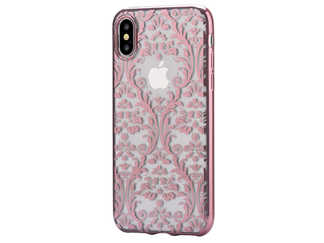 Чехол Devia Crystal Baroque для Apple iPhone X (Rose Gold, гелевый)