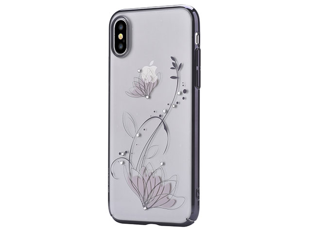 Чехол Devia Crystal Lotus для Apple iPhone X (Gun Black, пластиковый)