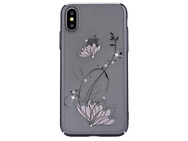 Чехол Devia Crystal Lotus для Apple iPhone X (Gun Black, пластиковый)