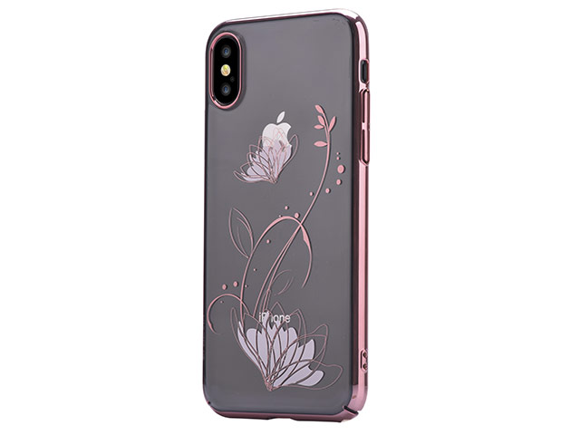 Чехол Devia Crystal Lotus для Apple iPhone X (Rose Gold, пластиковый)