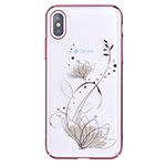 Чехол Devia Crystal Lotus для Apple iPhone X (Red, пластиковый)