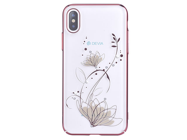 Чехол Devia Crystal Lotus для Apple iPhone X (Red, пластиковый)