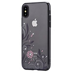 Чехол Devia Crystal Petunia для Apple iPhone X (Gun Black, пластиковый)