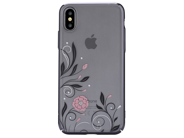 Чехол Devia Crystal Petunia для Apple iPhone X (Gun Black, пластиковый)