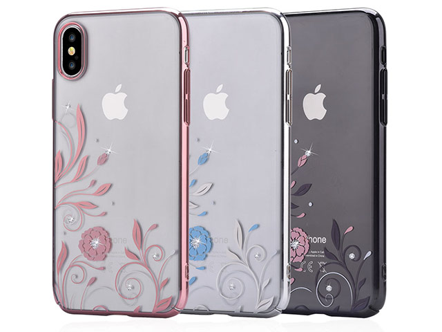 Чехол Devia Crystal Petunia для Apple iPhone X (Gun Black, пластиковый)