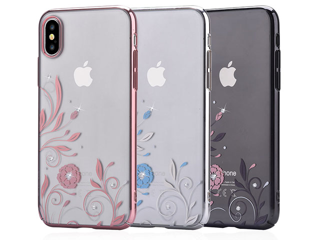 Чехол Devia Crystal Petunia для Apple iPhone X (Silvery, пластиковый)