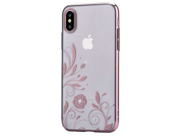 Чехол Devia Crystal Petunia для Apple iPhone X (Rose Gold, пластиковый)