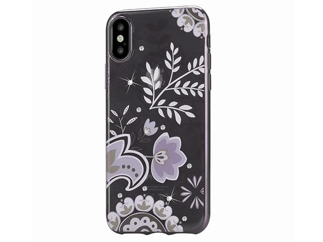 Чехол Devia Crystal Bloosom для Apple iPhone X (Silvery, гелевый)