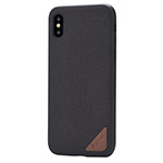 Чехол Devia Acme case для Apple iPhone X (черный, матерчатый)