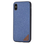 Чехол Devia Acme case для Apple iPhone X (синий, матерчатый)