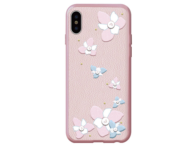 Чехол Devia Flower Embroidery для Apple iPhone X (Lanya, кожаный)