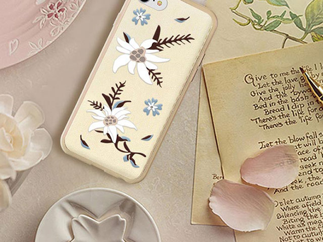 Чехол Devia Flower Embroidery для Apple iPhone X (Jalam, кожаный)