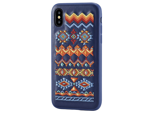 Чехол Devia Flower Embroidery для Apple iPhone X (Bohemian, кожаный)