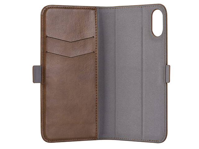 Чехол Devia Magic 2-in-1 Leather case для Apple iPhone X (коричневый, кожаный)