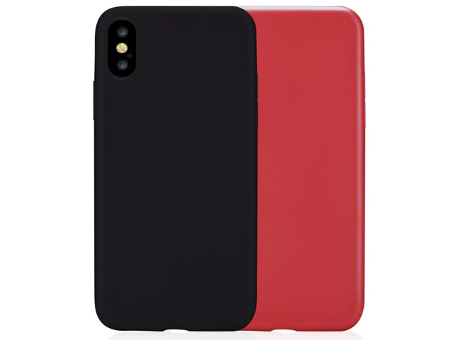 Чехол Vouni Cheerful case для Apple iPhone X (красный, пластиковый)