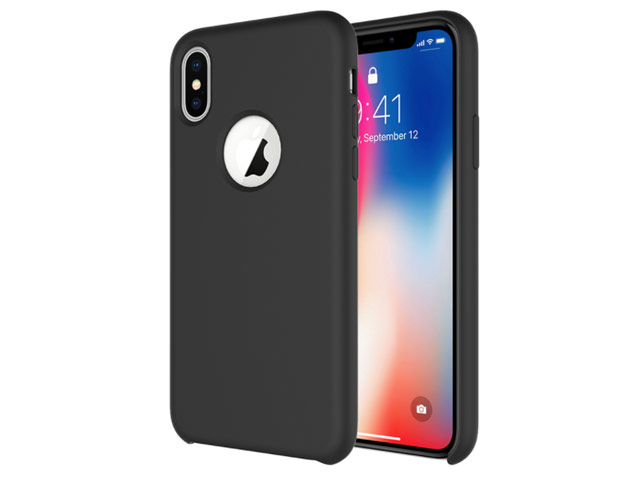 Чехол Vouni Joyful case для Apple iPhone X (черный, гелевый)