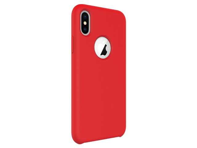 Чехол Vouni Joyful case для Apple iPhone X (красный, гелевый)