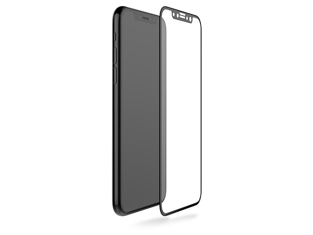 Защитная пленка Devia Full Screen Tempered Glass для Apple iPhone X (стеклянная, 0.26 мм, черная)