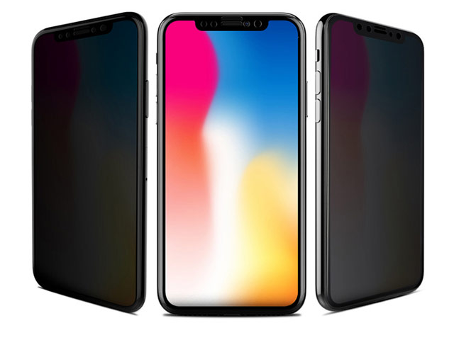 Защитная пленка Devia Privacy Full Screen для Apple iPhone X (стеклянная, 0.26 мм, тонированная, черная)