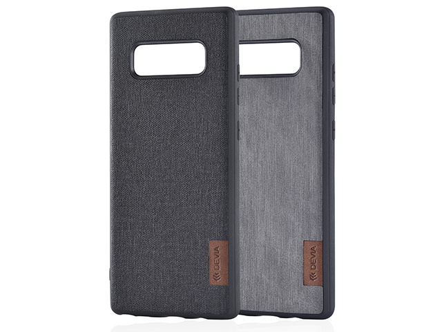 Чехол Devia Flax case для Samsung Galaxy Note 8 (серый, матерчатый)